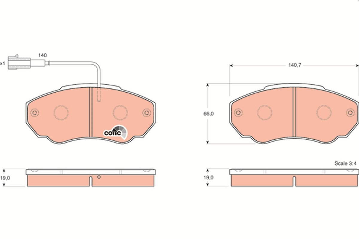 Plaquettes de frein TRW GDB1517 kit de frein à disque pour entretien automobile