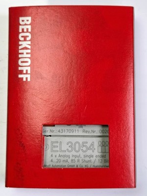 Beckhoff EL3054 EtherCAT 4-Channel Analog Input Terminal 4-20mA