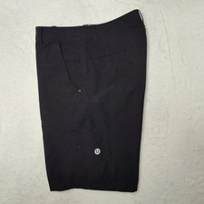 Lululemon Commission Shorts Mens 34 Black 10.5" Chino Stretch Performance Golf