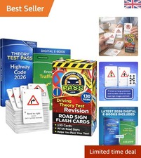 Double-Sided Road Signs Flash Cards 2026 UK – 120 Durable Study Cards + E-Book