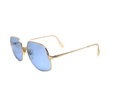 Women's Sunglasses Made In Italy Vintage 80s Silver Metal Marcolin