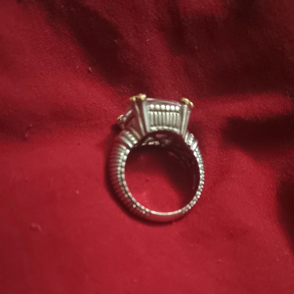 Anillo corazón diamante cristal rosa plata 925 oro 18k Judith Ripka NYJEWEL Foto 4 de 4