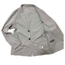 Margaret Howell Tailored Jacket XL Washable Cotton Silk Light Beige Modern F/S