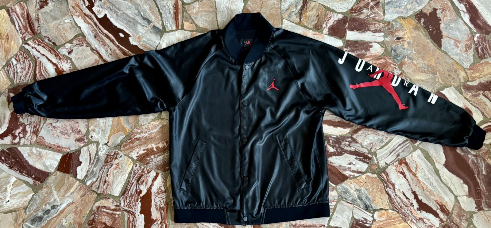 Jordan Bomber Uomo Nero M Giacca Jumpman 100% Poliestere Retro