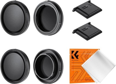 K&F CONCEPT Sony E-mount Body Cap & Rear Lens Cover for Sony A6700 A6700 A7C A9