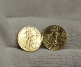 2016 2016 US Gold Eagles 1/10th $1 Unc 2 Coin lot