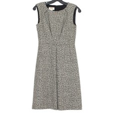 Talbots Womens Dress Vintage Fit & Flare Wool Tweed Cozy Classic Neutral Size 2