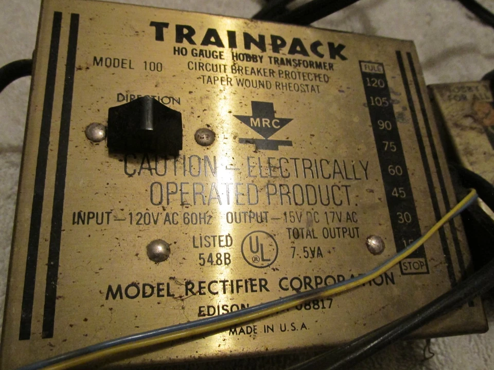 Vintage MRC Trainpack Model 100 HO RR Train & Model Power Controller Transformer - Image 2 of 3