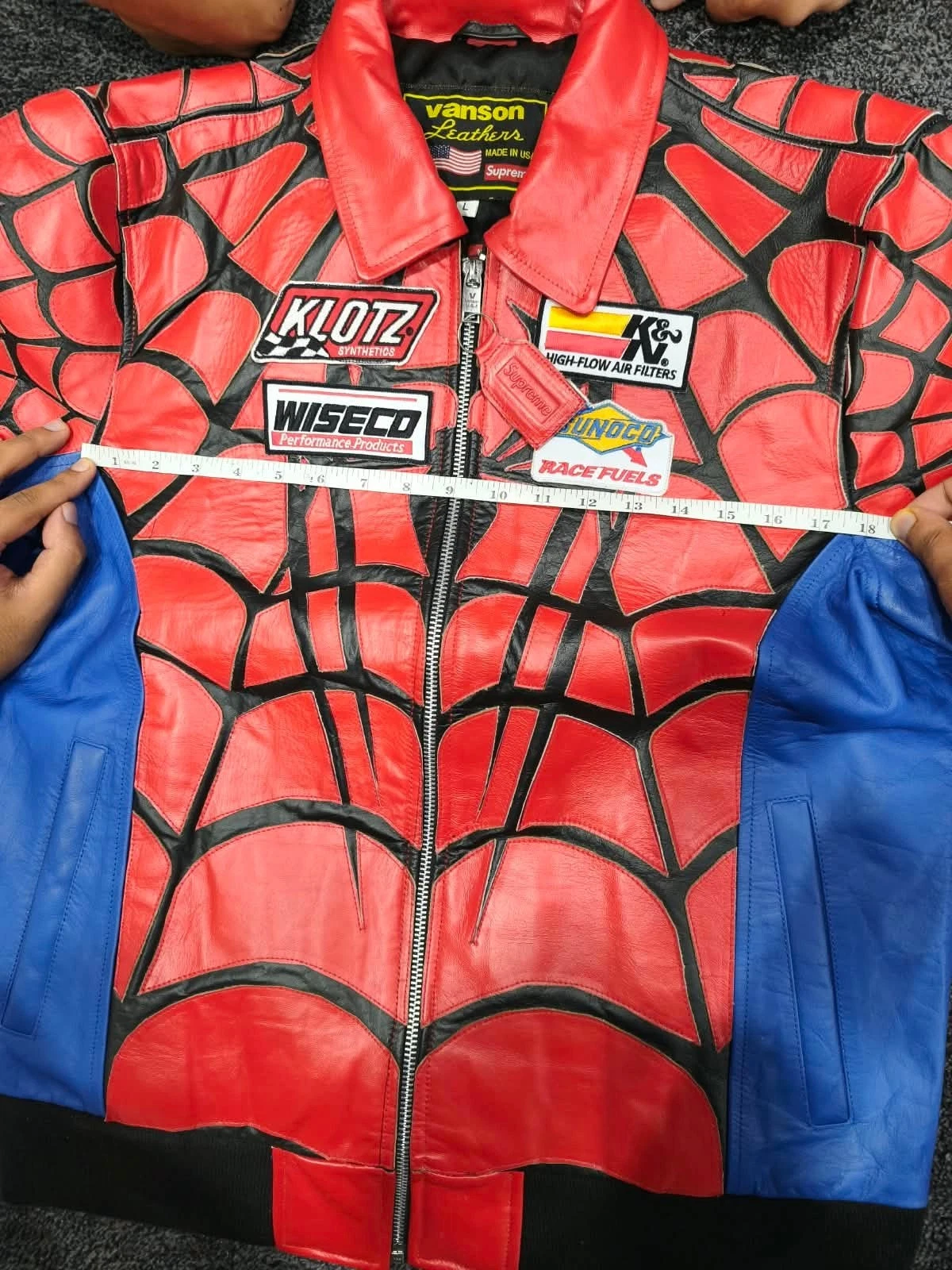 Spiderman Geniune Sheep Leather jacket men image 7