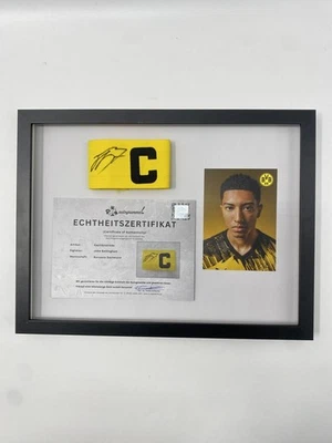 Kapitänsbinde Jobe Bellingham signiert im Rahmen Borussia Dortmund COA Fußball - Bild 1 von 4