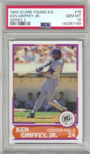 HOF Ken Griffey Jr 1989 Score Young Superstars II #18 ROOKIE CARD PSA 10 GEM!