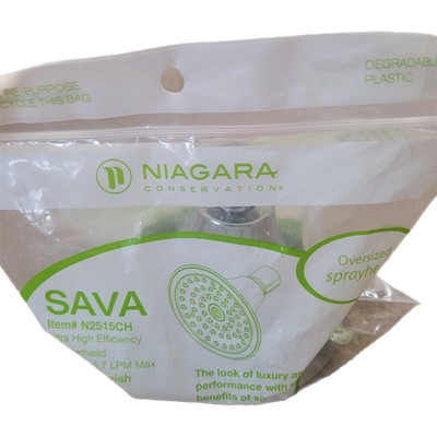 Niagara SAVA N2515CH Ultra High Efficiency 1.5 GPM Showerhead Chrome Finish NEW