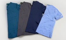 Healing Hands Small Scrub Tops Lot of 4 Women's Short Sleeve