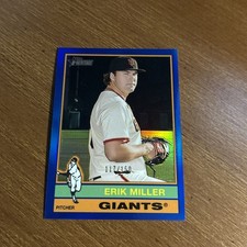 2025 Topps Heritage High Number - Erik Miller #558 Chrome Blue Border /150