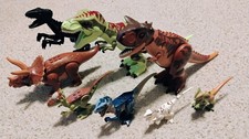 LEGO Dinosaur Figures Lot, set of 8 1 Non-Lego brand . Please read description.