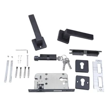 Set of 2 Elegant Matte Black Door Levers Set for Enhancing Home Aesthetics