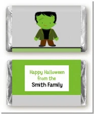 Frankenstein Personalized Halloween Mini Candy Bar Wrapper Stickers