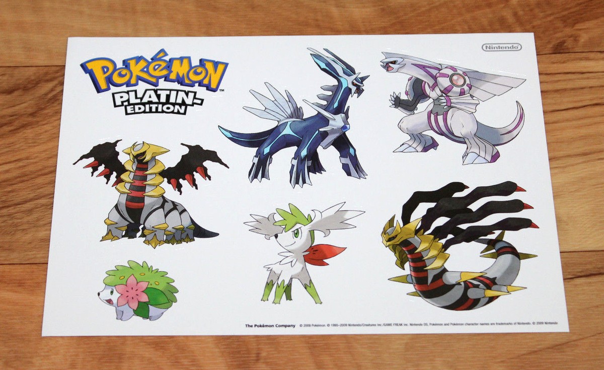 Pokémon Pokemon Platinum Version Edition Promo Sticker Set
