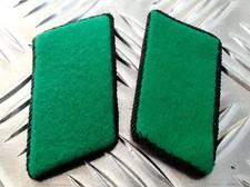 Gorgets Collar / Shoulder Dress Uniform Tabs Green With Black Border