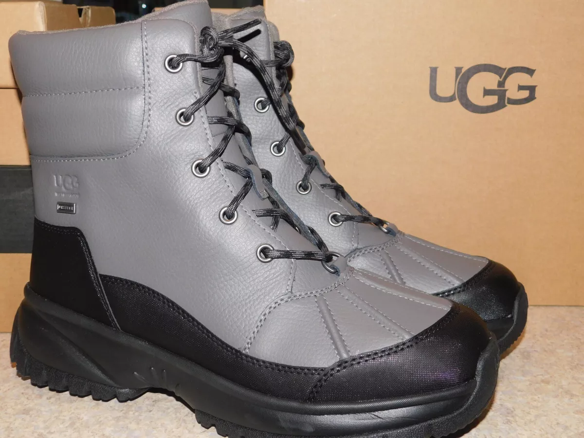 NEW WOMENS SIZE 9.5 DARK GREY UGG YOSE LEATHER WATERPROOF SNOW