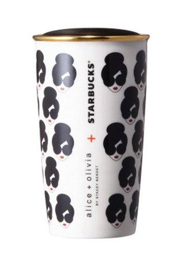Starbucks 2017 Collabo Alice & Olivia Tragetasche Doppelwandbecher SS Troy SET, EMS - Bild 4 von 12