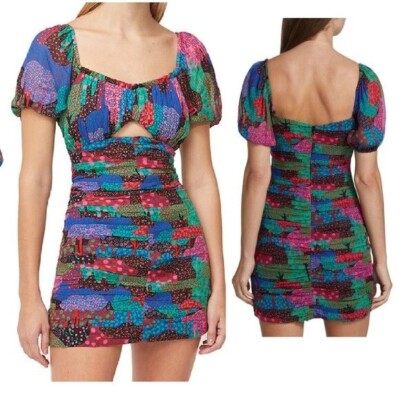 open lace back dress Kandie Patchwork Mini Dress Pink Multi