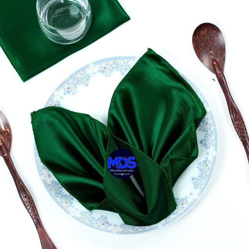 Serviettes de table carrées en satin 12 pouces/20 pouces mouchoir fête de mariage - LIVRAISON GRATUITE - Photo 10/45