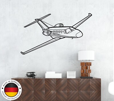 Citation M2 Angle Flugzeugsilhouette, Flugzeug-Metalldekor, Wandkunst aus Metall
