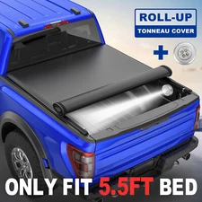 5.5FT Bed Soft Truck Tonneau Cover For 2004-2014 Ford F150 F-150 Roll Up On Top
