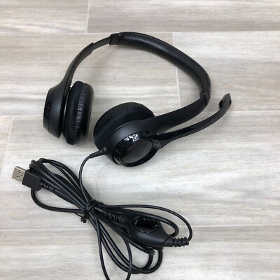 Logitech Logi Headset Wired Black USB Padded Used Once