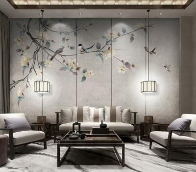 3D Flower Branch ZHUA5880 Wallpaper Wall Murals Removable Self-adhesive Amy