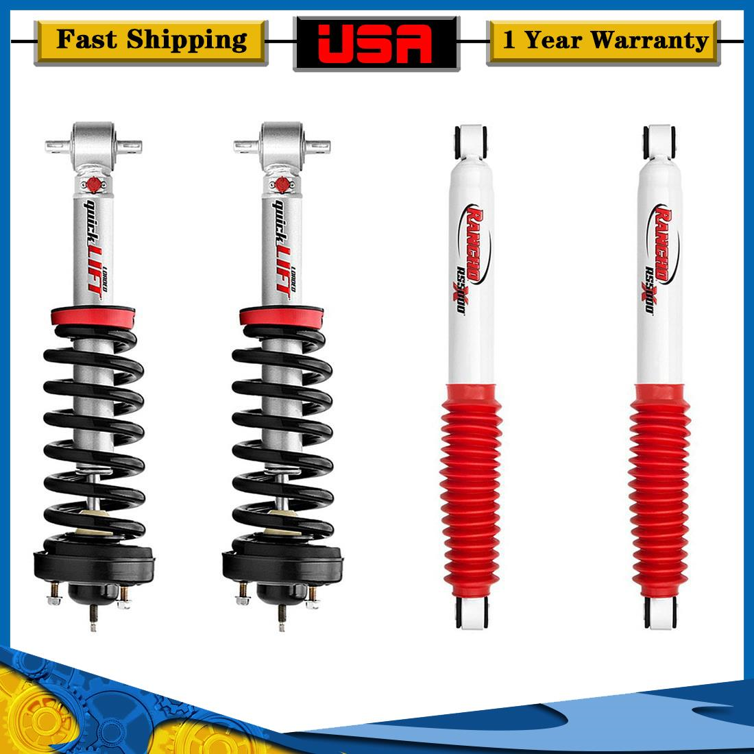 Rancho Front Quick-Lift Struts + Rear Shocks Set For Silverado Sierra 1500 4WD