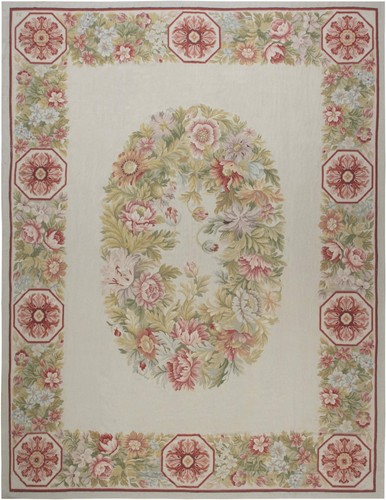 Bessarabian Design Pink, Red, Green, Yellow and Blue Wool Rug N11906