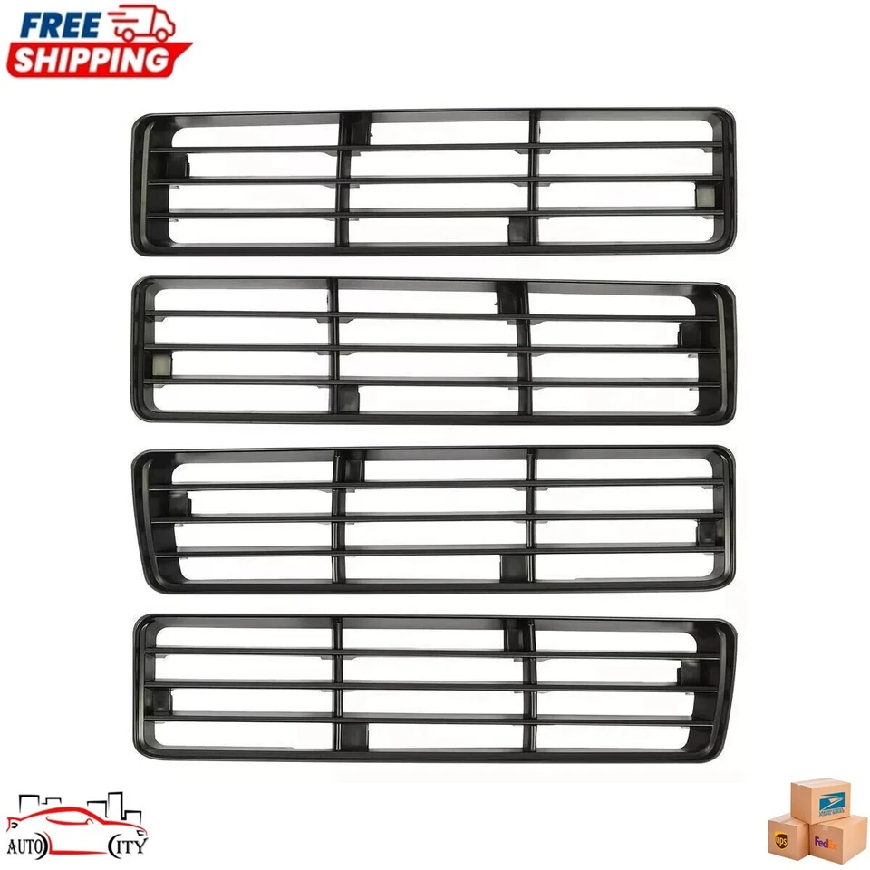 for 1991-1993 Dodge D150 Pickup Truck Front Grille Inserts Turn Signals Set of 9 Foto 4 de 4
