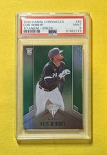 2020 PANINI CHRONICLES LUIS ROBERT TITANIUM GREEN #20 PSA MINT 9 ROOKIE CARD