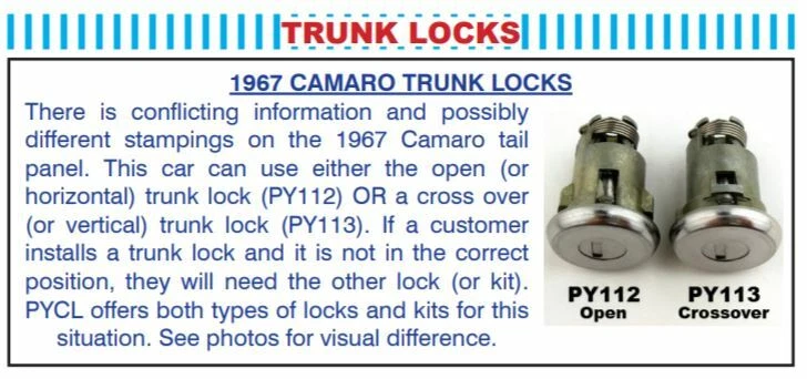 Juego completo de llaves para Camaro 1967 1966 1967 Nova Foto 2 de 2