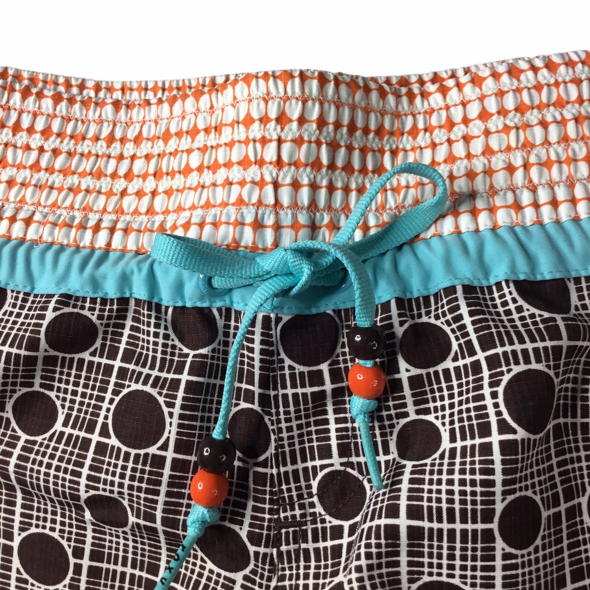 Roxy Size 11 Brown orange geometric board shorts Polyester