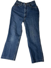 Vintage Calvin Klein Straight Jeans Women Size 8 Blue Denim Stretch Made USA