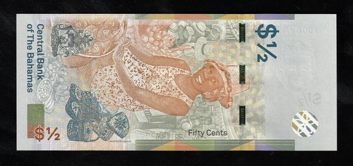Bahamas, $ 1/2 dólar (50 centavos), 2018 (2019), P 76, QEII, UNC * - Imagen 2 de 2