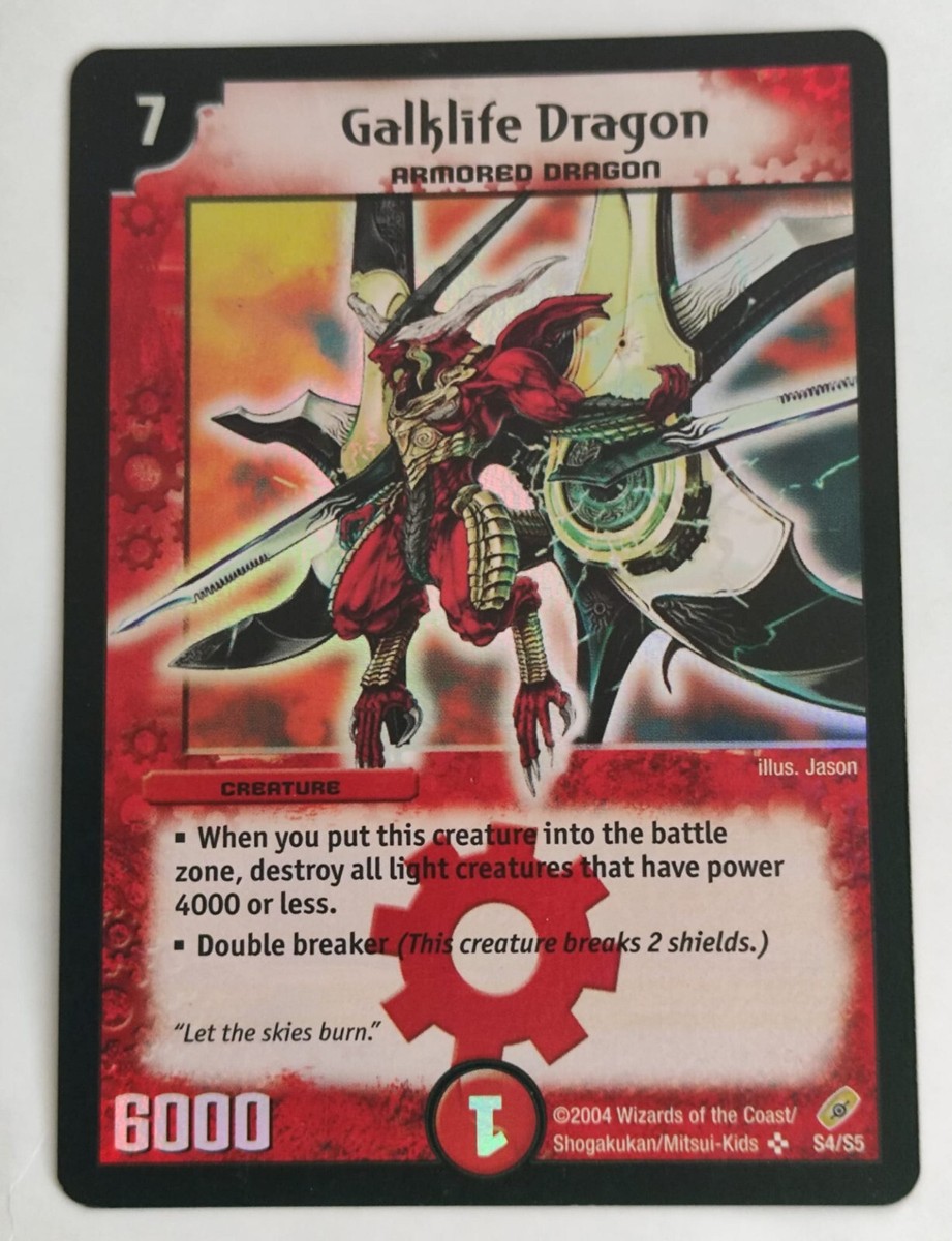 Galklife Dragon DUEL MASTERS ORIGINAL CCG HOLO Super Rare Fire CARD NM/EX