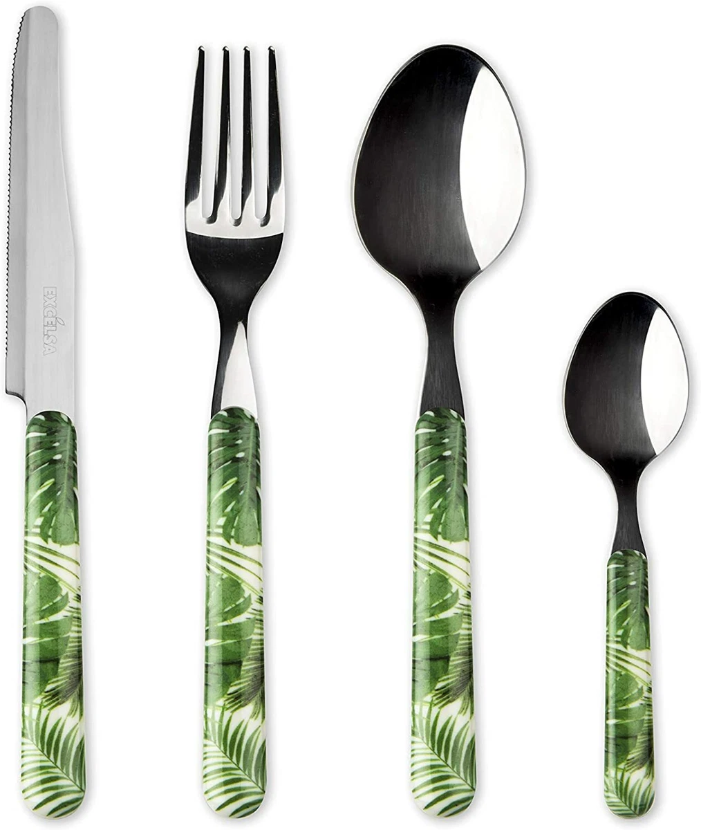 Annova Set Posate 24 Pezzi In Acciaio Inossidabile Forgiato: Coltelli, Forchette, Cucchiai, Forchette Insalata E Cucchiaini Dessert, Finitura Lucida - 2