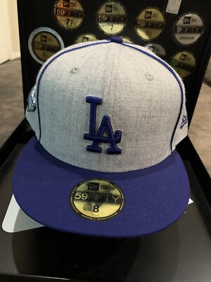 NEW L.A. Dodgers ''Stache'' sz 8 New Era 59FIFTY Cap Vintage Style