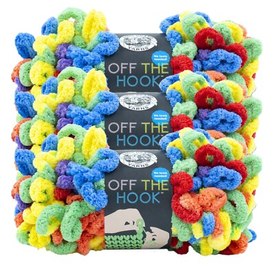 (3 Pack) Lion Brand Yarn 516-213AL Off the Hook Loop Yarn, Cosmic Dust