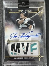 Ivan Rodriguez 1/1 AUTO PATCH 2023 Topps Luminaries BLACK Parallel HIT KINGS