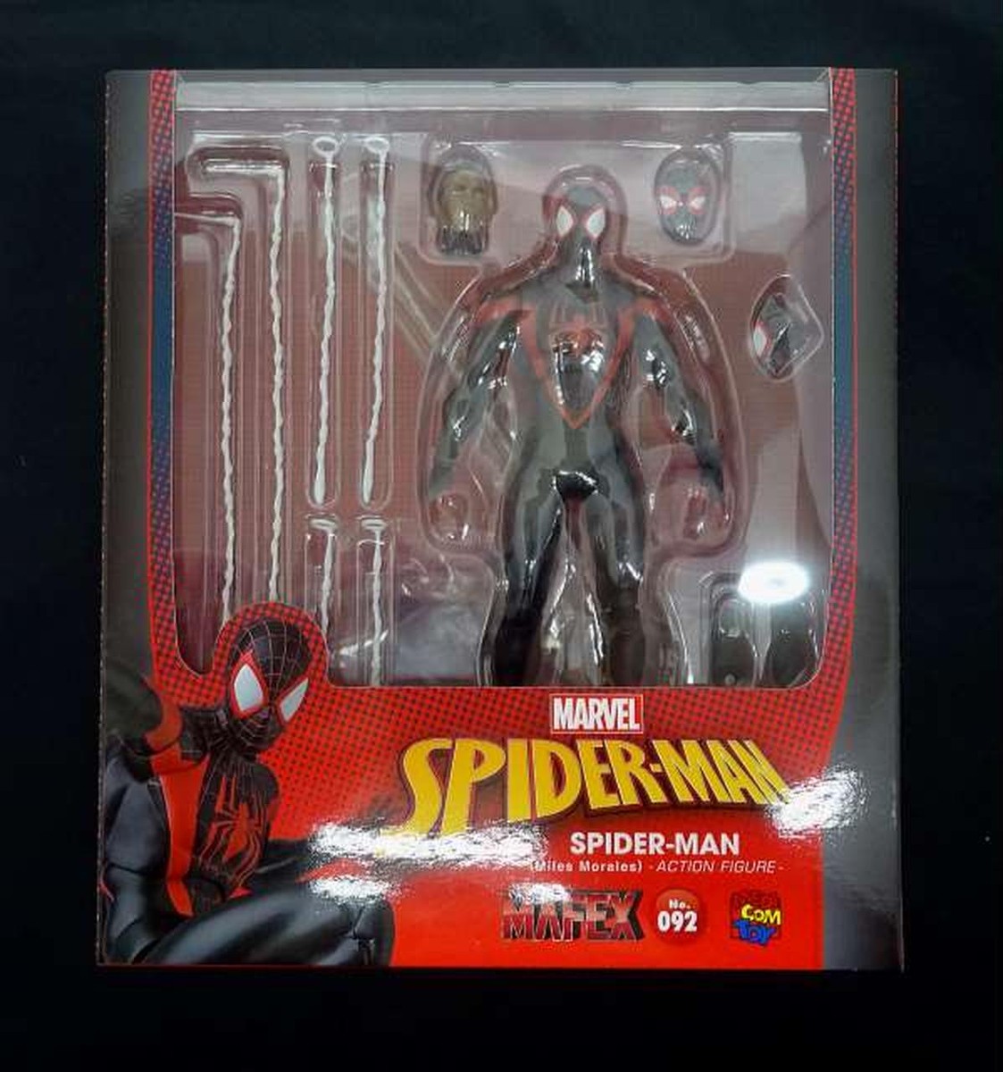 Medicom Toy Mafex 092 Spider-Man Miles Morales Figure - No Medicom Toy Mafex 092 Spider-Man Miles Morales Figure - No