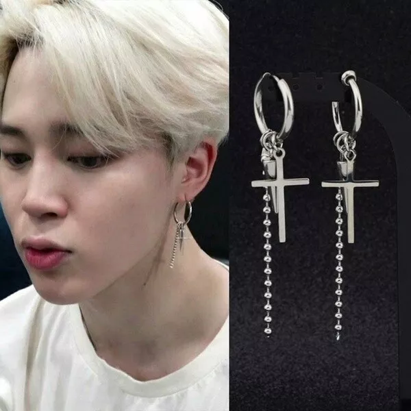 Cursive Name Heart Earrings (All Members & Bangtan) – Peachy Collective