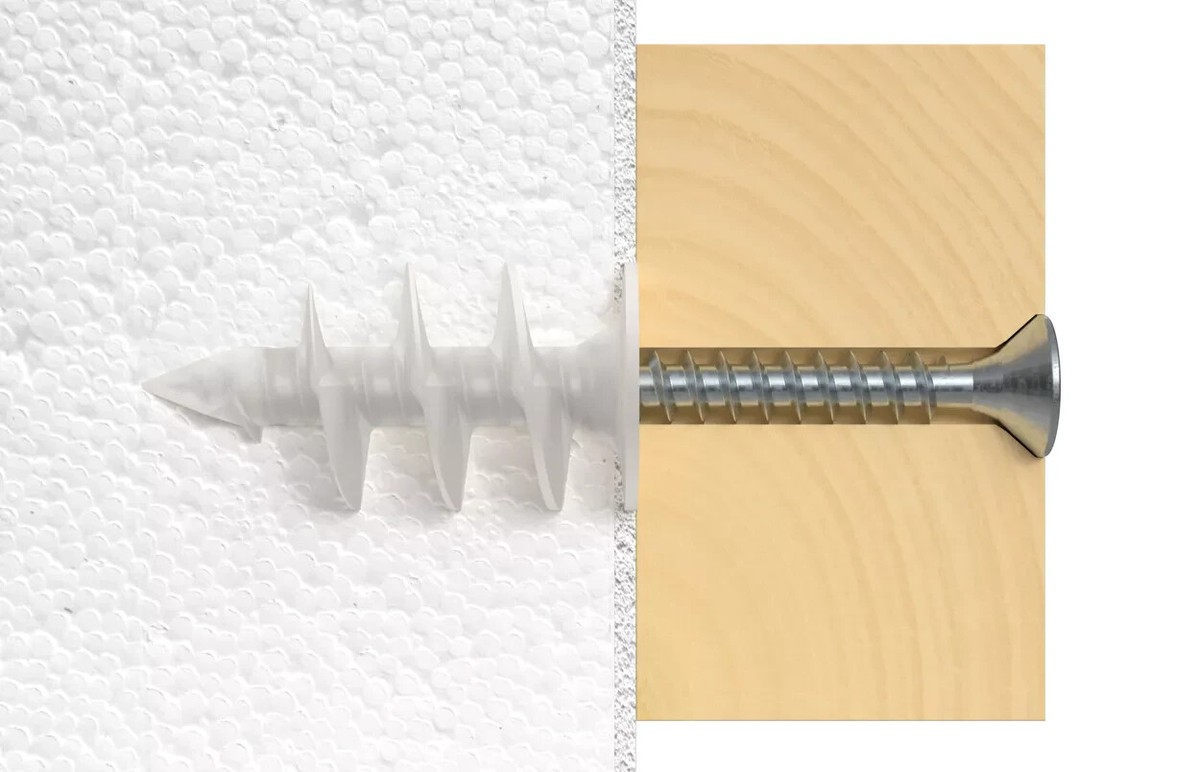 Tassello Fischer FID 50 Per Pannelli Isolanti – 50 Pezzi, Installazione Rapida, Per ETICS, Isolamento Termico E Aggancio Accessori Leggeri