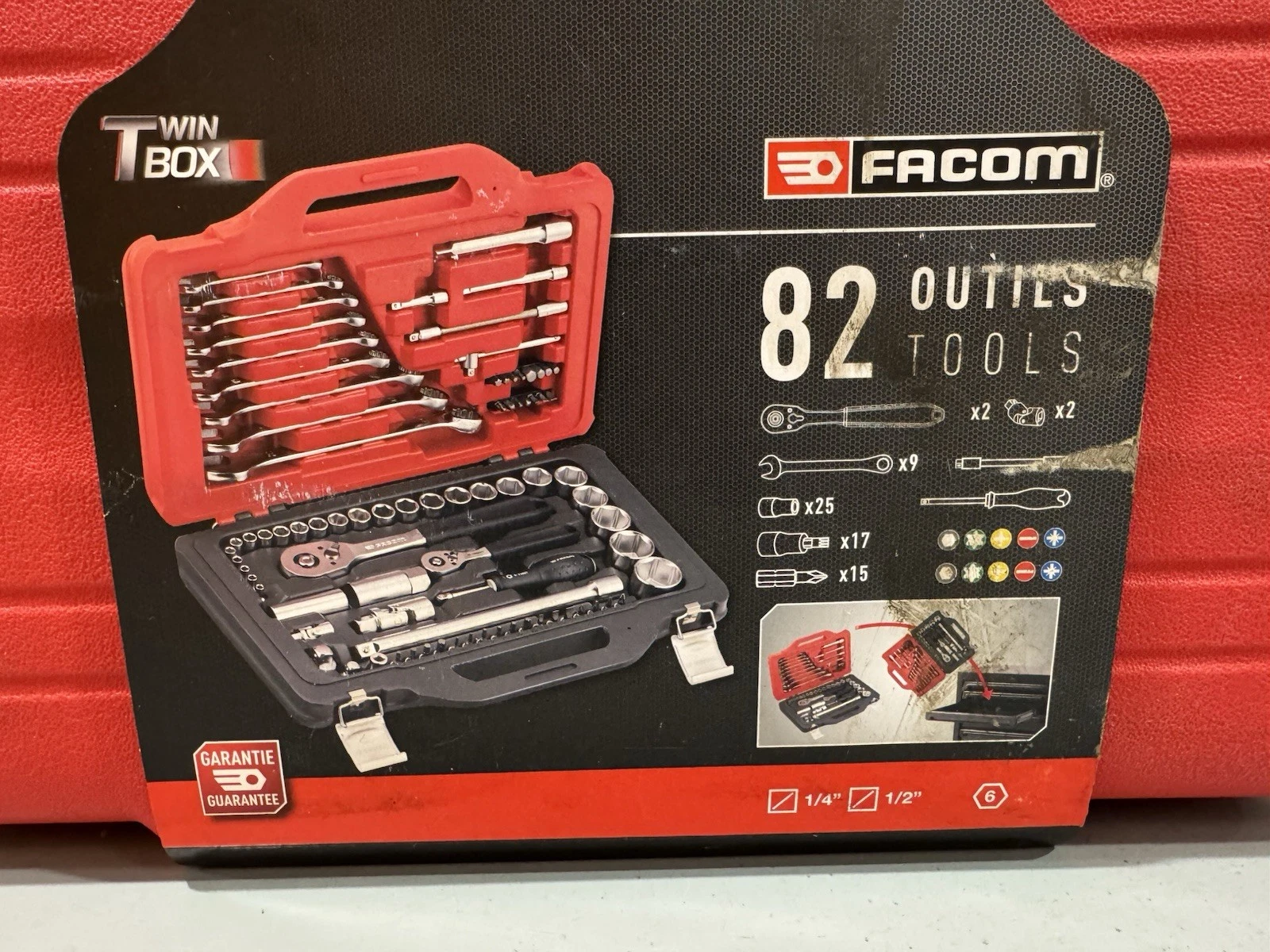 Facom 1/4in & 1/2in Drive Socket 82 Piece Set RSL.151-EPW82PB Brand New 2