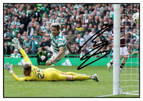 12614. Daizen Maeda Signed Pictures (A4 Prints) Celtic Japan Yokohama
