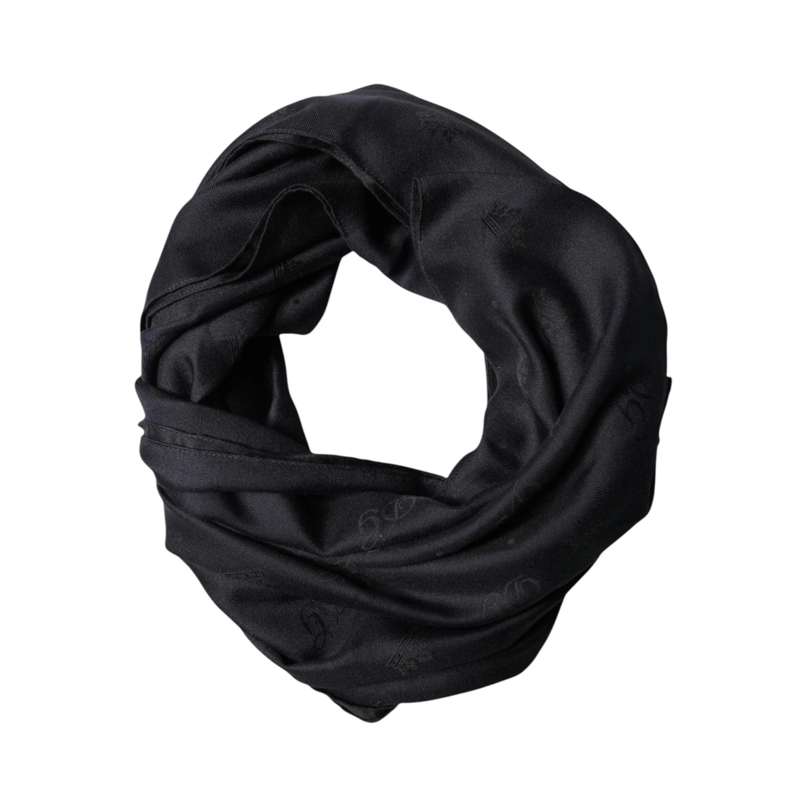 DOLCE & GABBANA Scarf Black Lace Stole Silk NeckWrap Shawl 185cm x 76.5cm 440usd